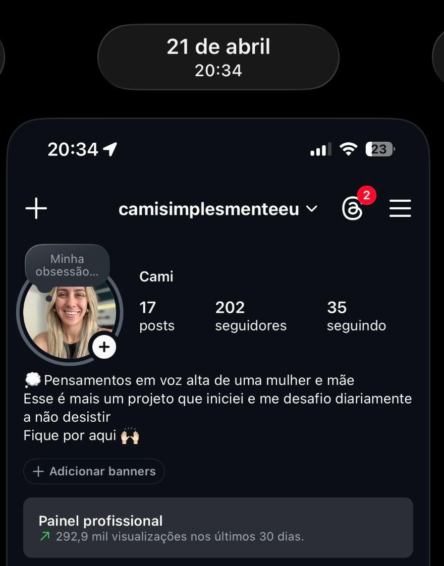No meio do caminho: 202 seguidores